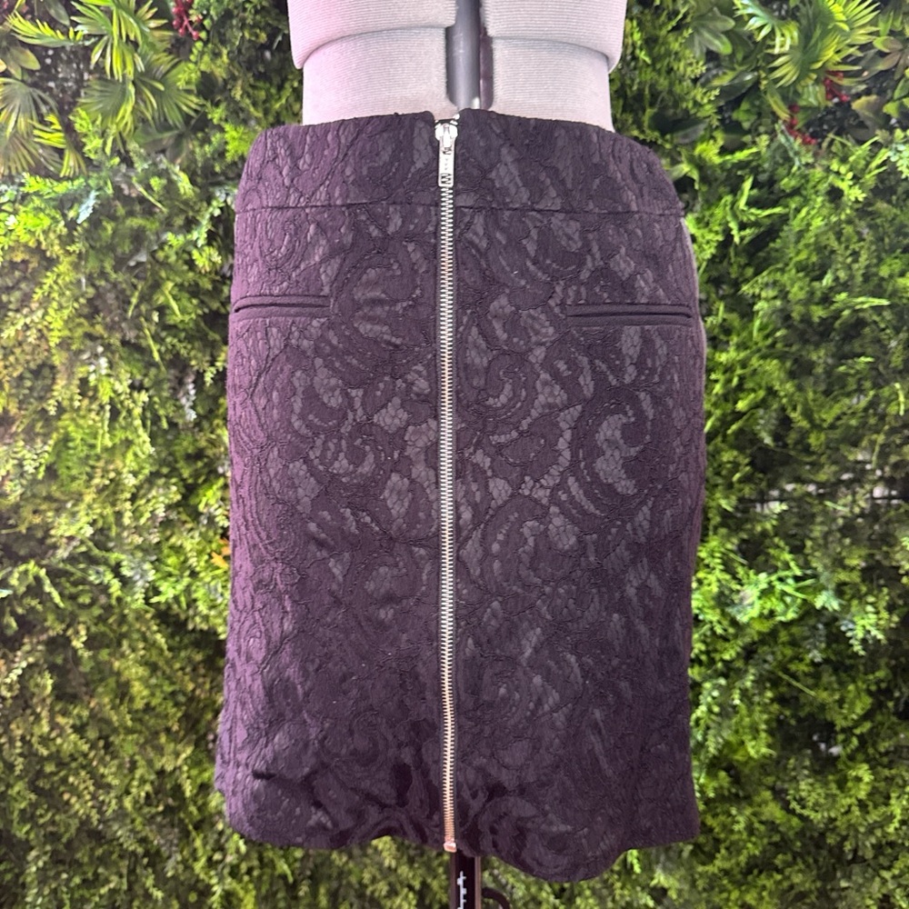 The Kooples Black Lace Mini Skirt
